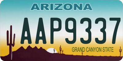 AZ license plate AAP9337