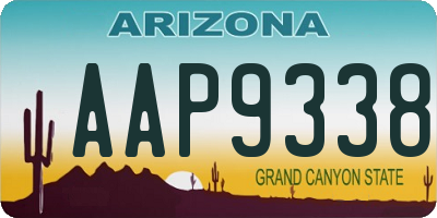 AZ license plate AAP9338