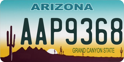 AZ license plate AAP9368