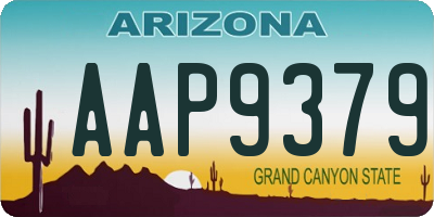 AZ license plate AAP9379