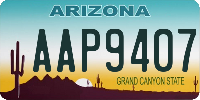 AZ license plate AAP9407