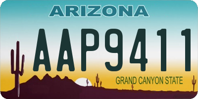 AZ license plate AAP9411