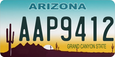 AZ license plate AAP9412