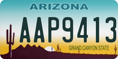 AZ license plate AAP9413