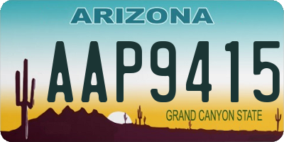 AZ license plate AAP9415