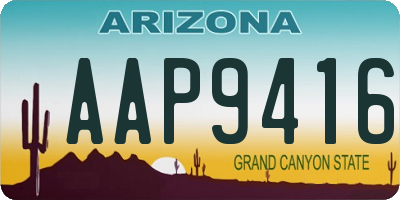 AZ license plate AAP9416