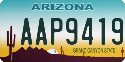 AZ license plate AAP9419