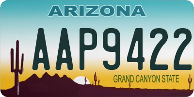 AZ license plate AAP9422