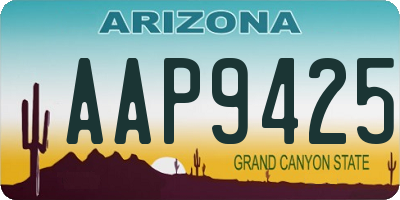 AZ license plate AAP9425