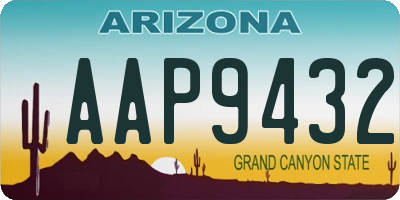 AZ license plate AAP9432