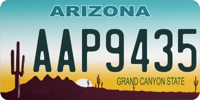 AZ license plate AAP9435