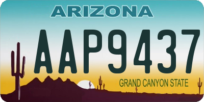 AZ license plate AAP9437