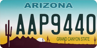 AZ license plate AAP9440