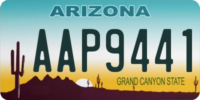 AZ license plate AAP9441