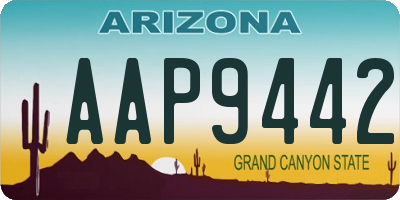 AZ license plate AAP9442