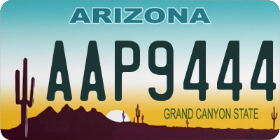 AZ license plate AAP9444