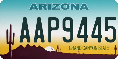 AZ license plate AAP9445