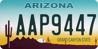 AZ license plate AAP9447