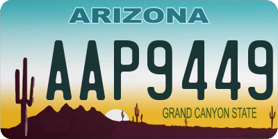 AZ license plate AAP9449