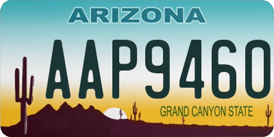 AZ license plate AAP9460