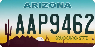 AZ license plate AAP9462