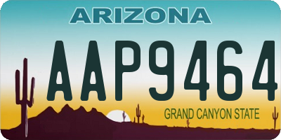 AZ license plate AAP9464