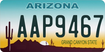 AZ license plate AAP9467