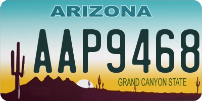 AZ license plate AAP9468