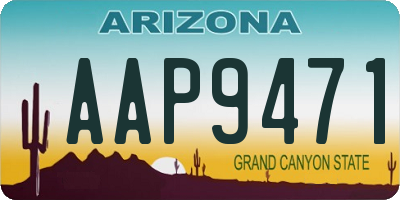 AZ license plate AAP9471