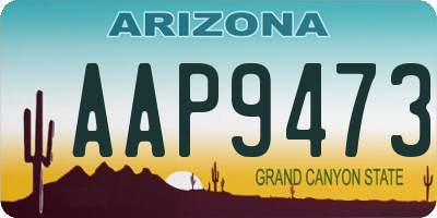 AZ license plate AAP9473