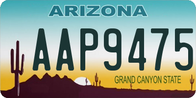 AZ license plate AAP9475