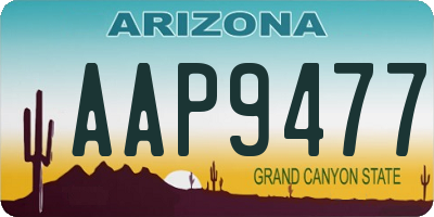 AZ license plate AAP9477