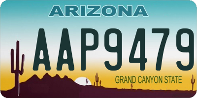 AZ license plate AAP9479