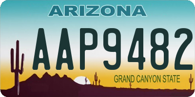 AZ license plate AAP9482