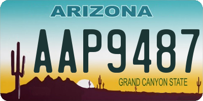 AZ license plate AAP9487