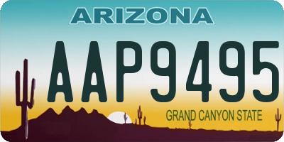 AZ license plate AAP9495