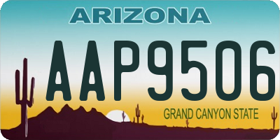 AZ license plate AAP9506