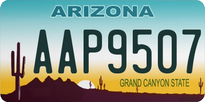 AZ license plate AAP9507