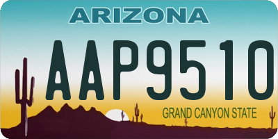 AZ license plate AAP9510