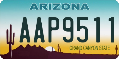 AZ license plate AAP9511