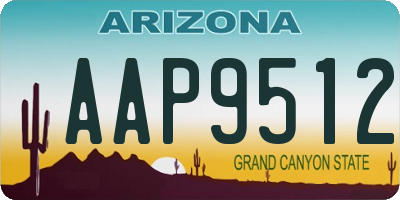 AZ license plate AAP9512