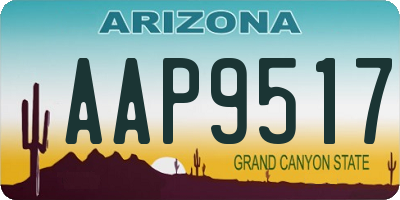 AZ license plate AAP9517