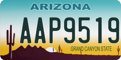 AZ license plate AAP9519