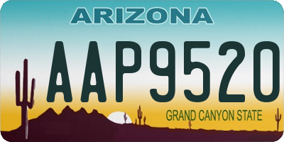 AZ license plate AAP9520