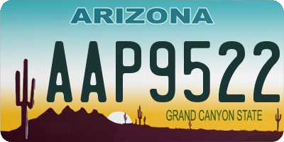 AZ license plate AAP9522