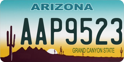 AZ license plate AAP9523