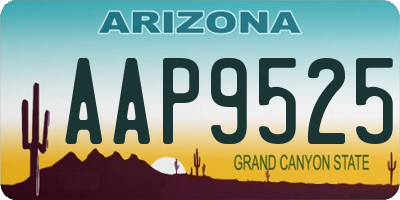 AZ license plate AAP9525