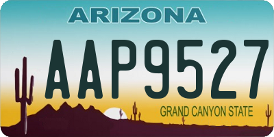 AZ license plate AAP9527