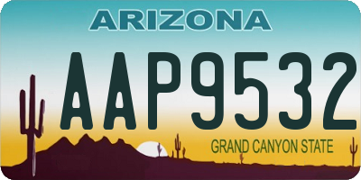 AZ license plate AAP9532