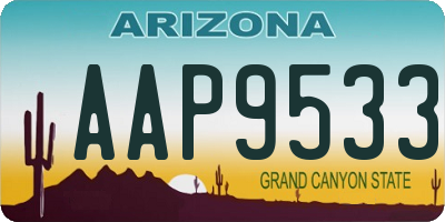 AZ license plate AAP9533